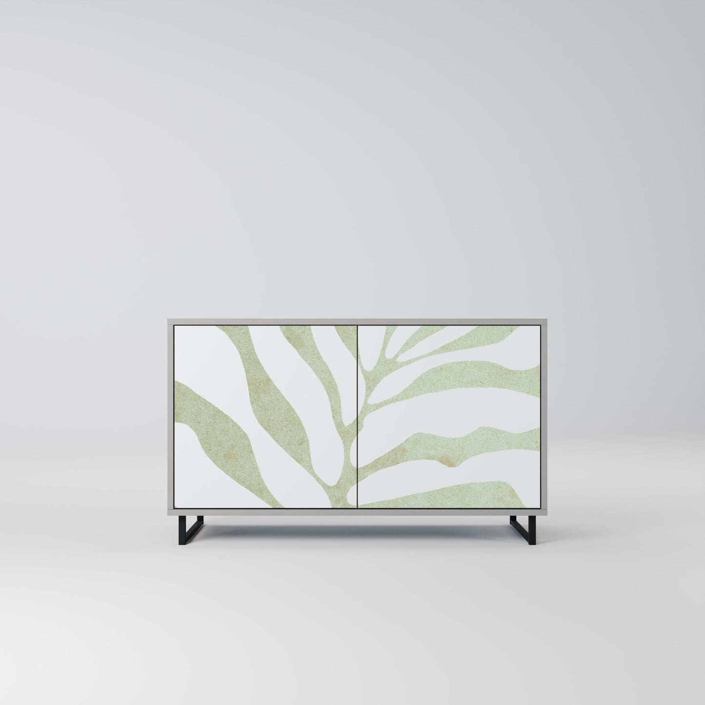 Credenza BOTANICAL SPARK a 2 ante in finitura grigia