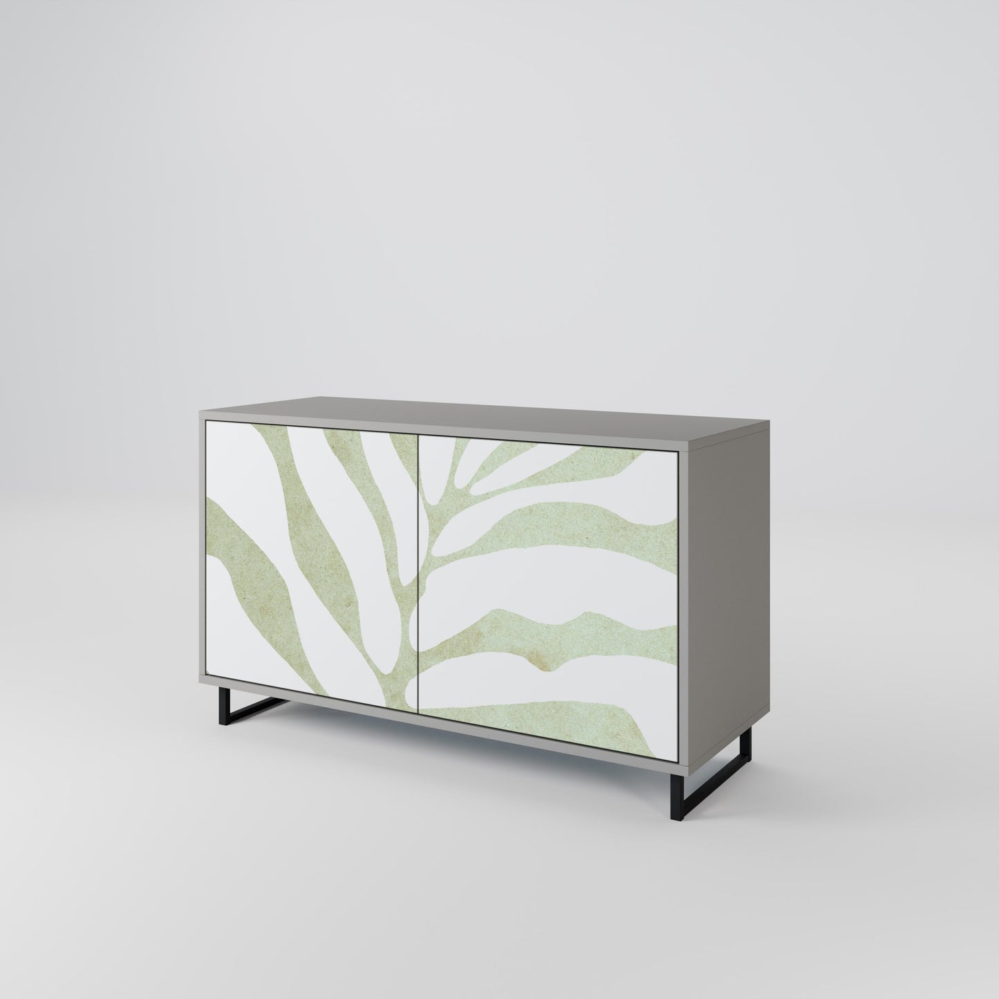 Credenza BOTANICAL SPARK a 2 ante in finitura grigia