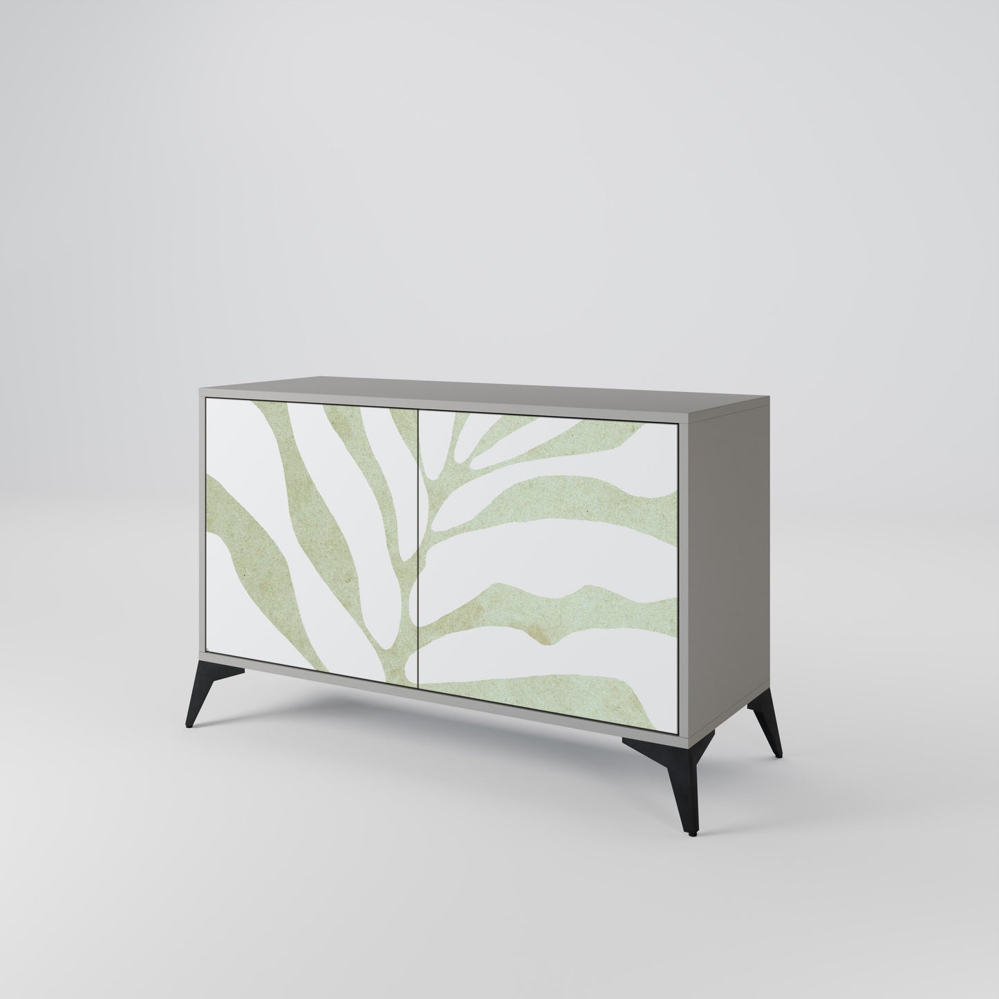 Credenza BOTANICAL SPARK a 2 ante in finitura grigia