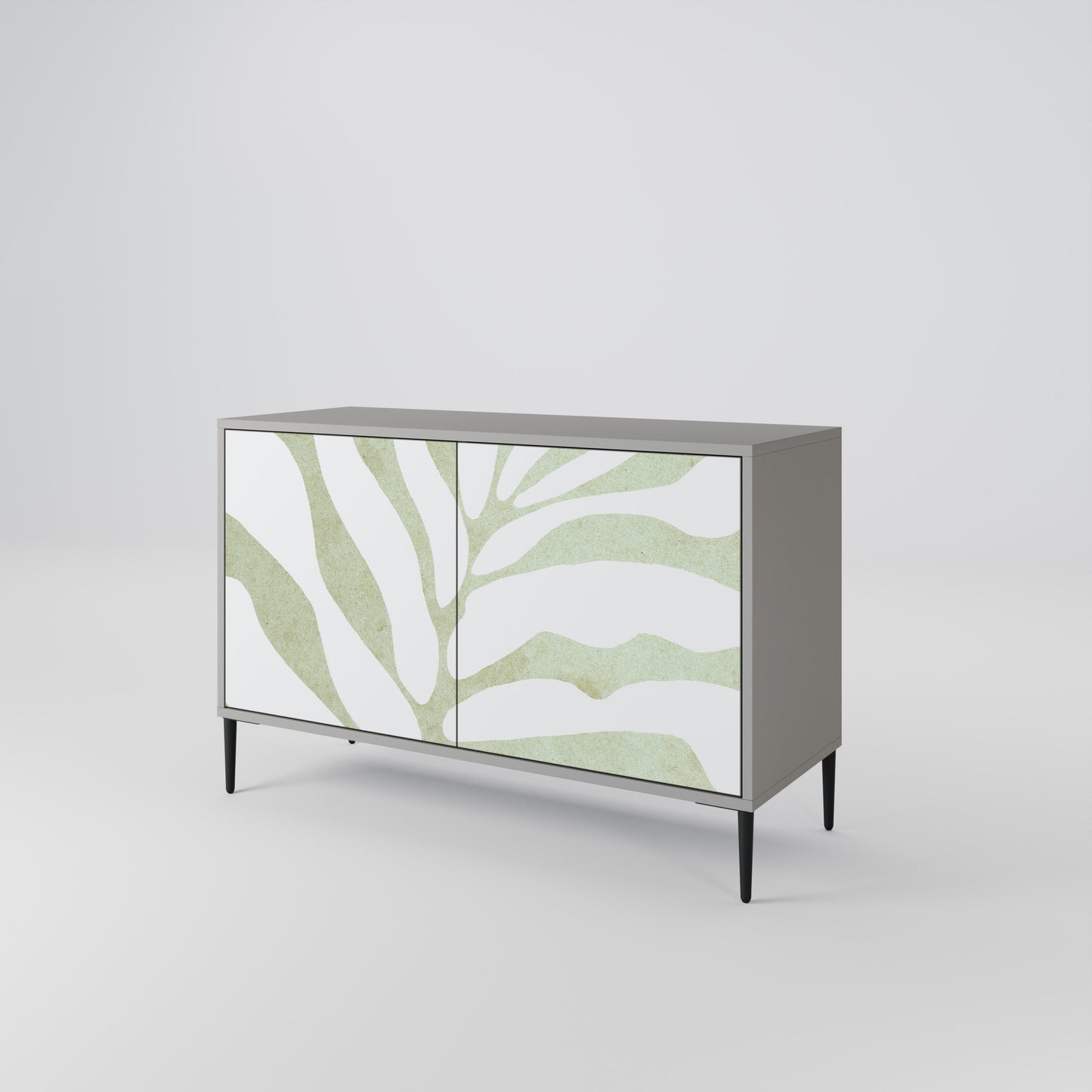 Credenza BOTANICAL SPARK a 2 ante in finitura grigia