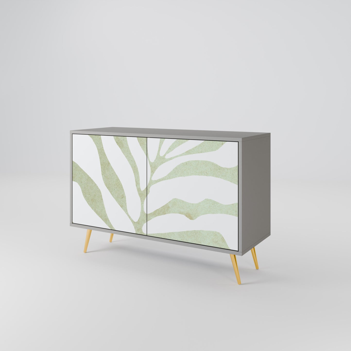 Credenza BOTANICAL SPARK a 2 ante in finitura grigia