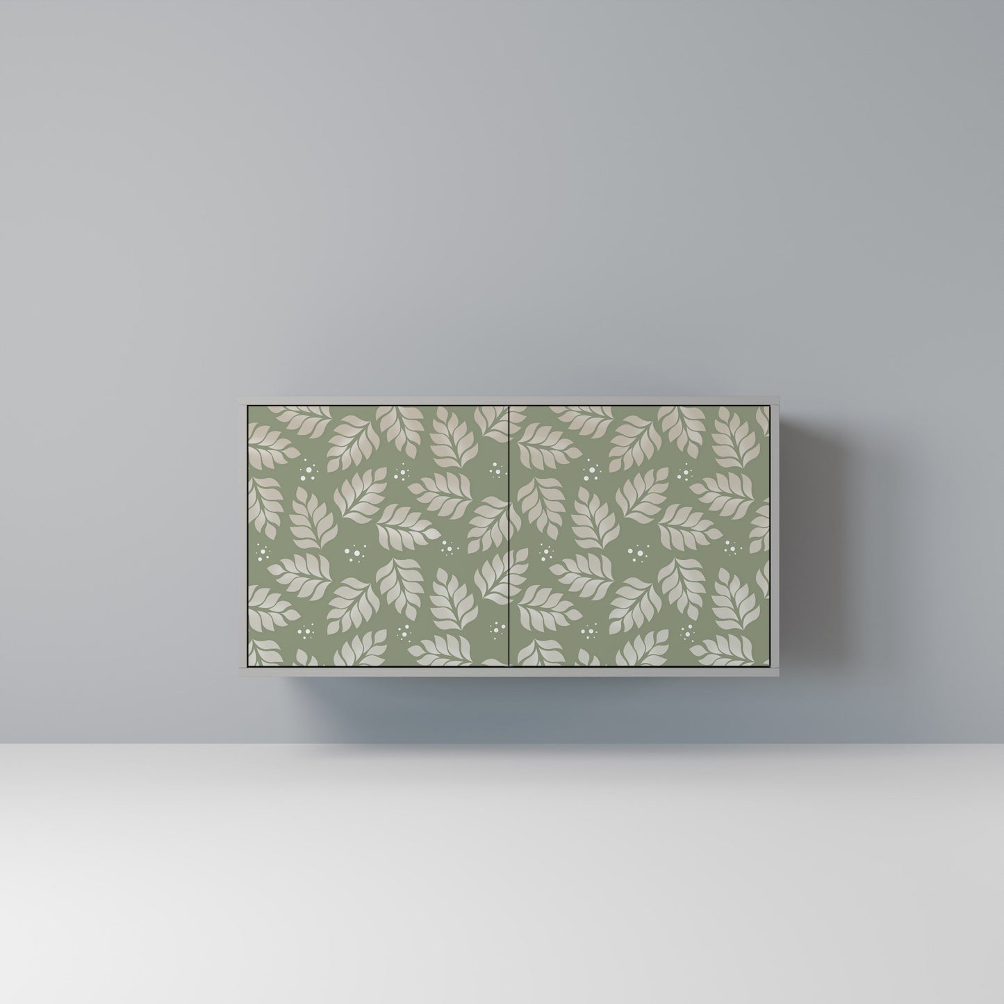 LEAVES ON GREEN 2-Door Sideboard in Grey Finish