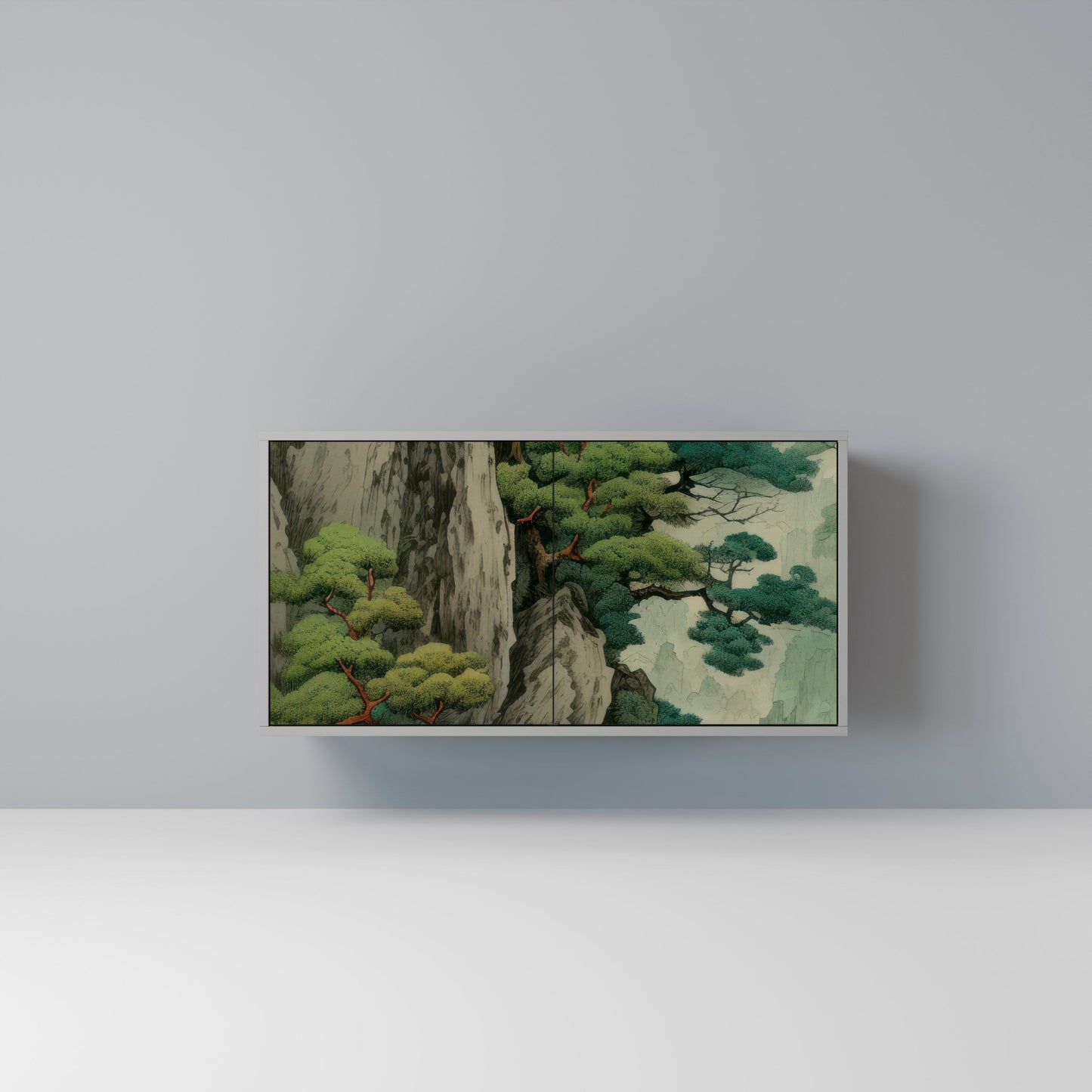 VERDURE ABYSS 2-Door Sideboard in Grey Finish