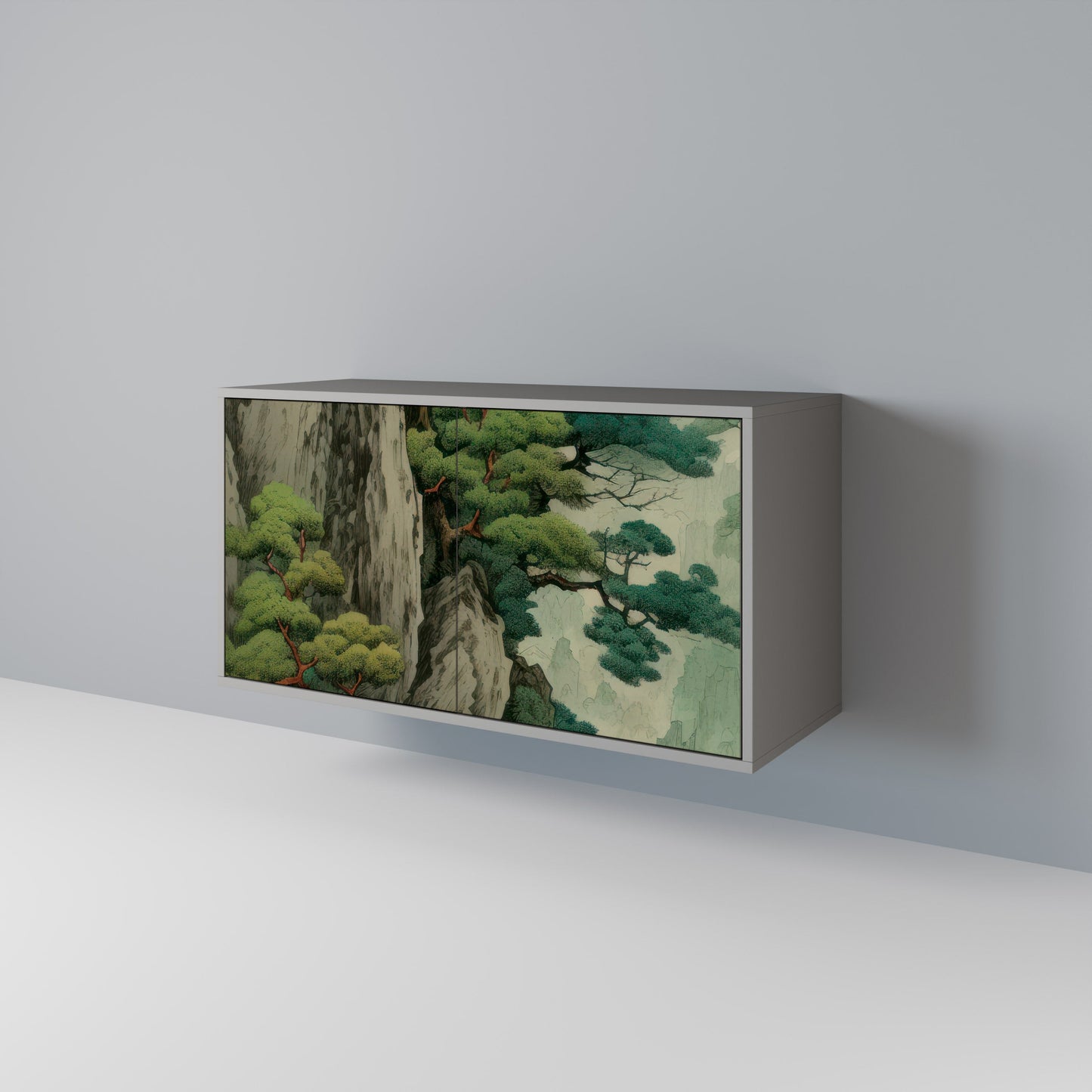 VERDURE ABYSS 2-Door Sideboard in Grey Finish