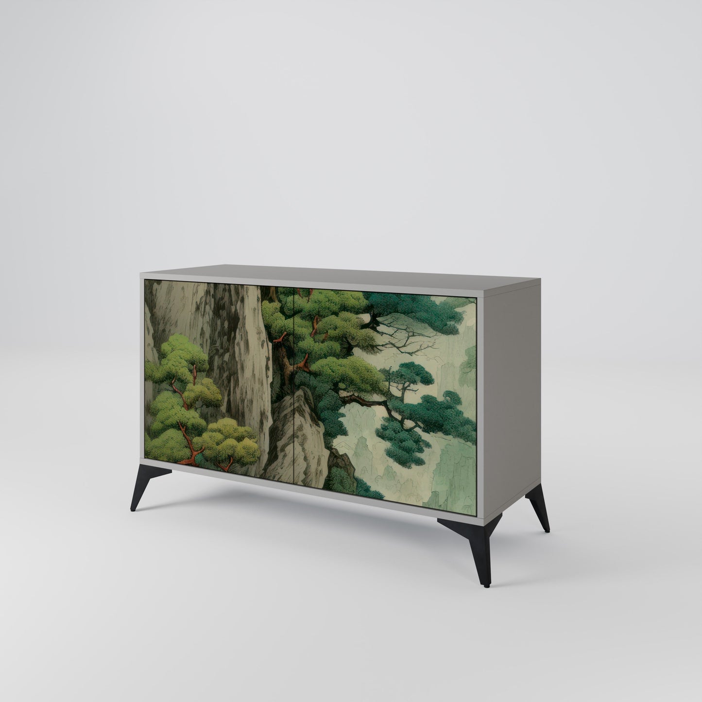 VERDURE ABYSS 2-Door Sideboard in Grey Finish
