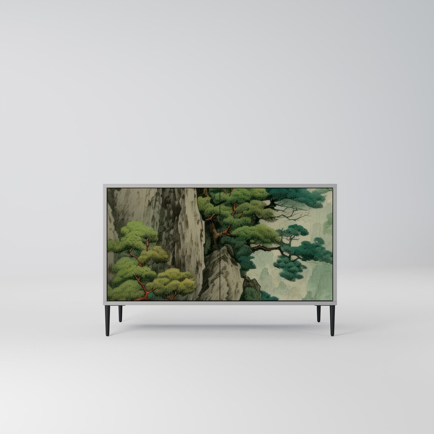 VERDURE ABYSS 2-Door Sideboard in Grey Finish