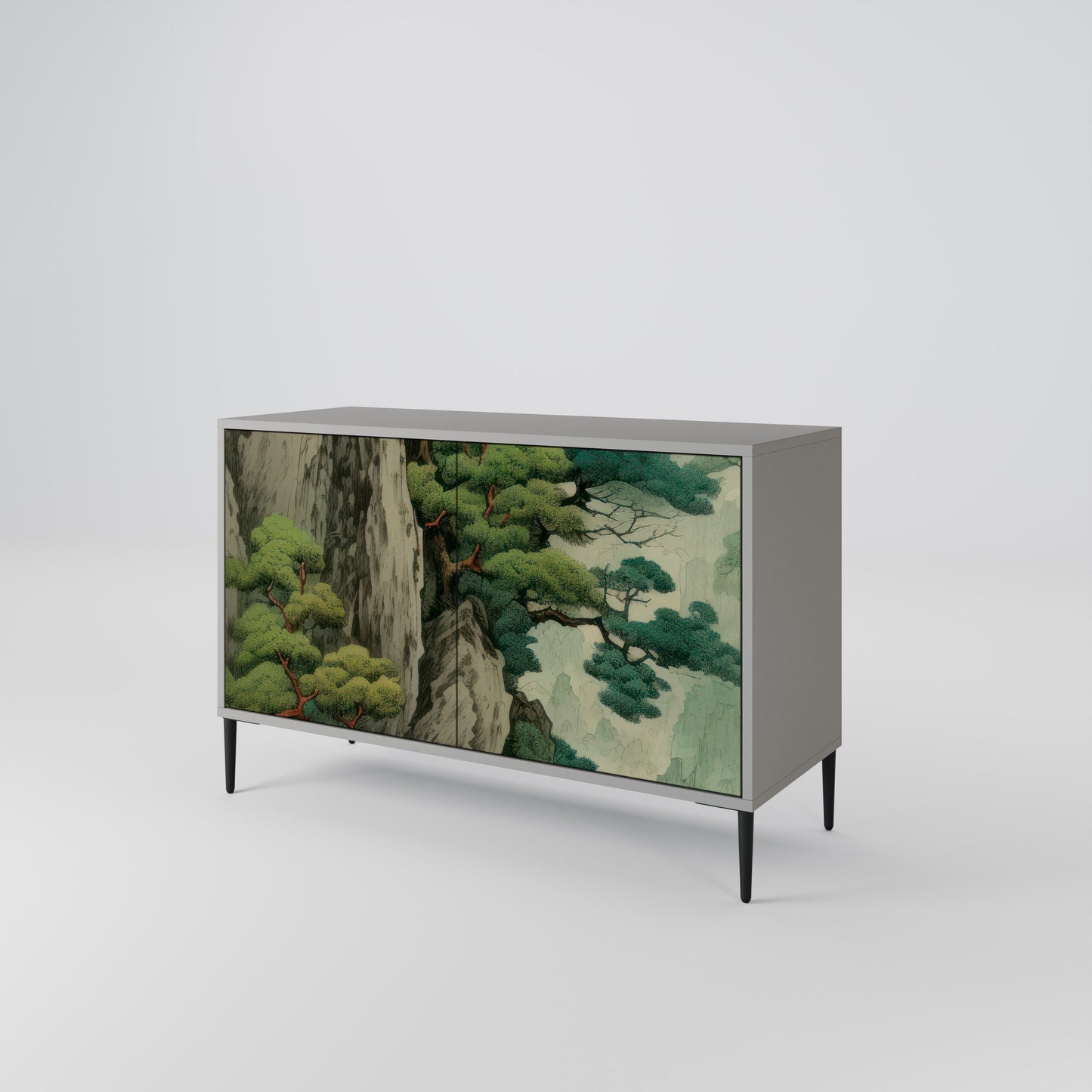 VERDURE ABYSS 2-Door Sideboard in Grey Finish