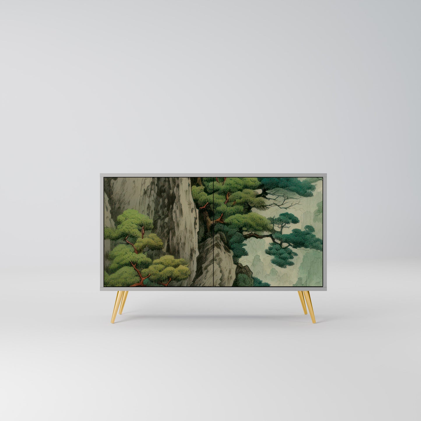 VERDURE ABYSS 2-Door Sideboard in Grey Finish