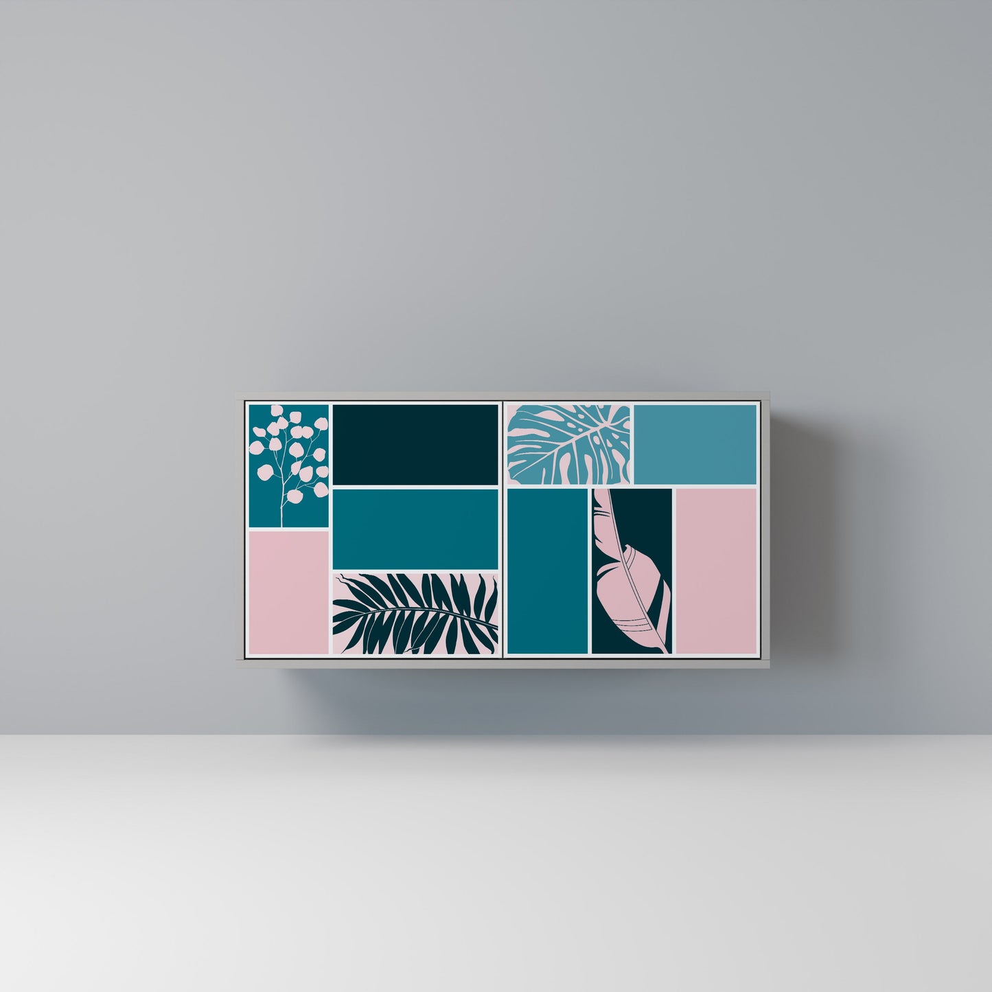 COMBINATION OF SHAPES 2-Door Sideboard in Grey Finish