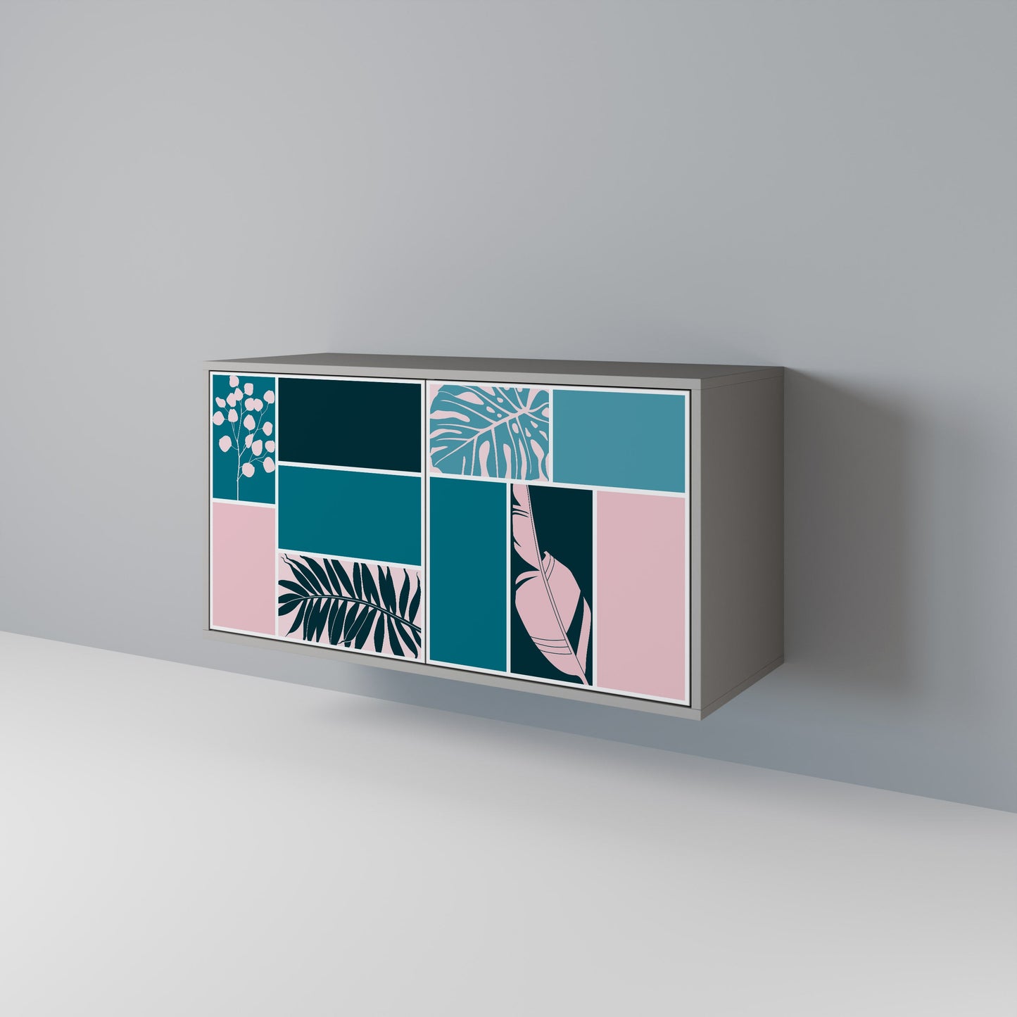 COMBINATION OF SHAPES 2-Door Sideboard in Grey Finish