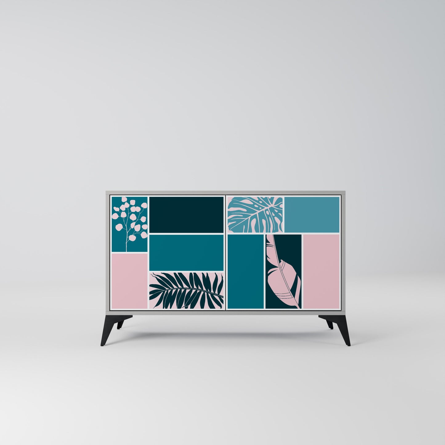 COMBINATION OF SHAPES 2-Door Sideboard in Grey Finish