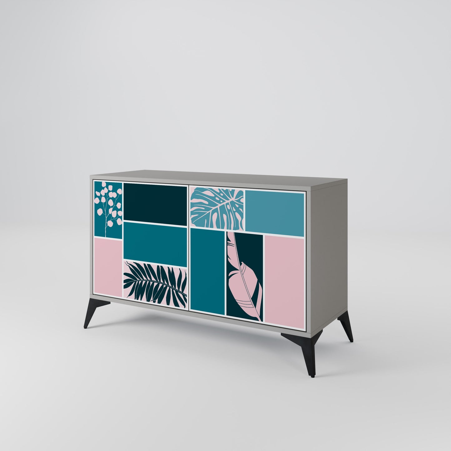 COMBINATION OF SHAPES 2-Door Sideboard in Grey Finish