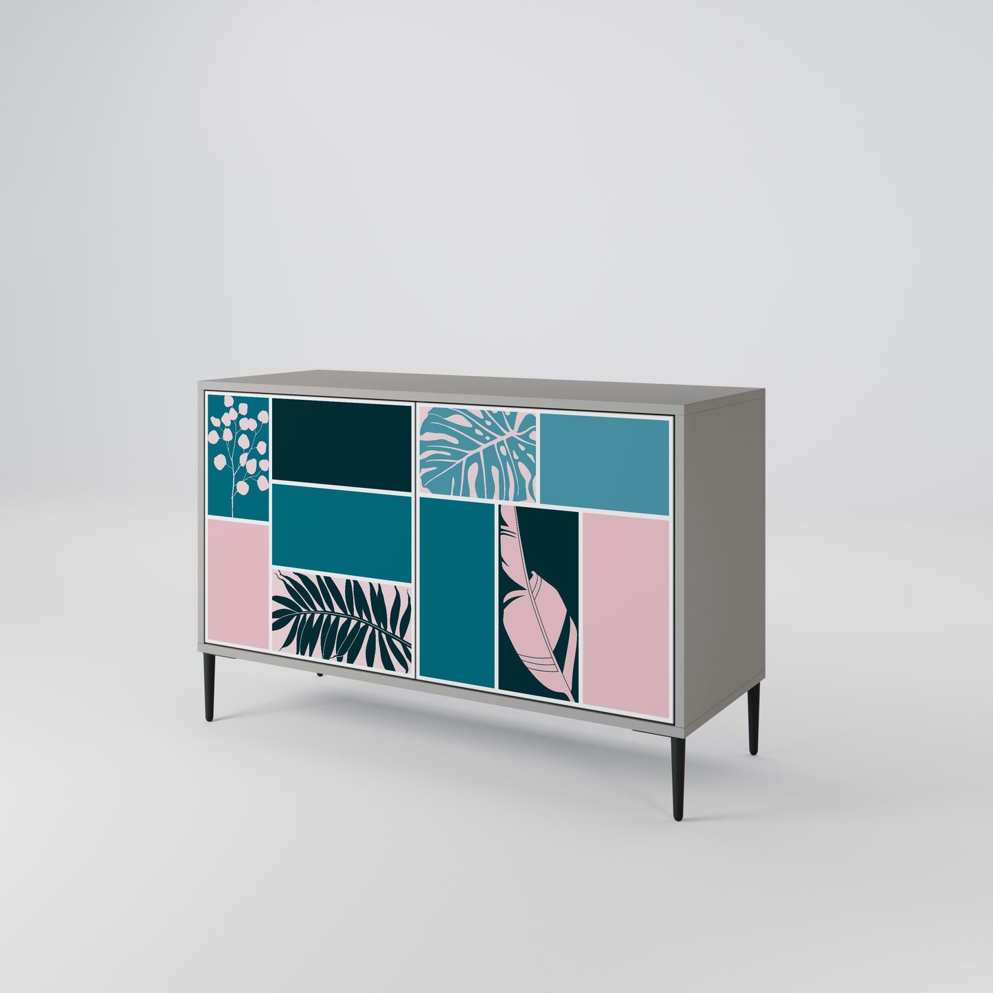 COMBINATION OF SHAPES 2-Door Sideboard in Grey Finish
