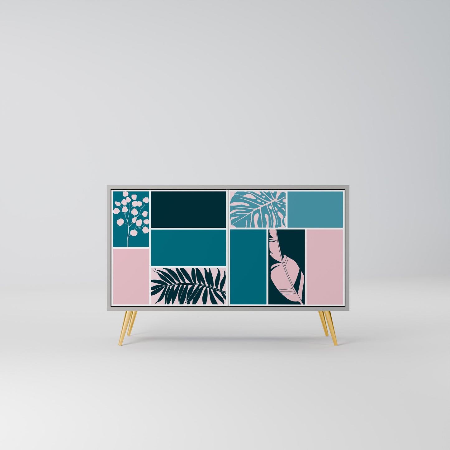 COMBINATION OF SHAPES 2-Door Sideboard in Grey Finish