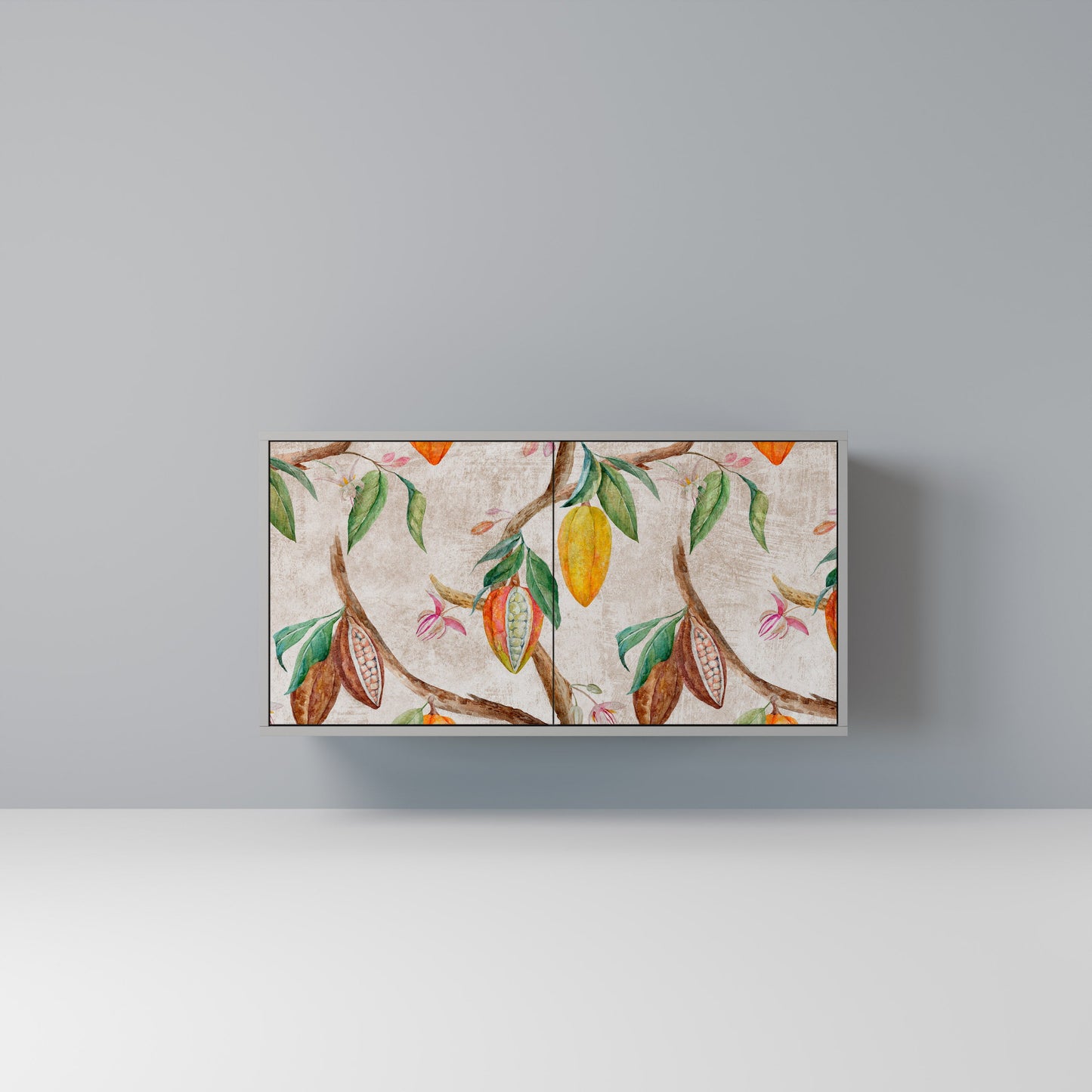 COCOA FRUITS 2-Door Sideboard in Grey Finish