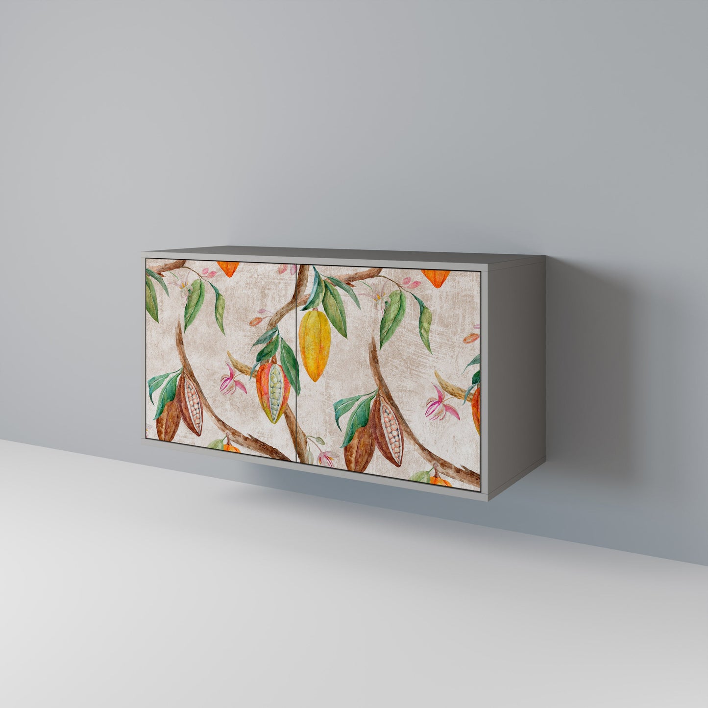 COCOA FRUITS 2-Door Sideboard in Grey Finish