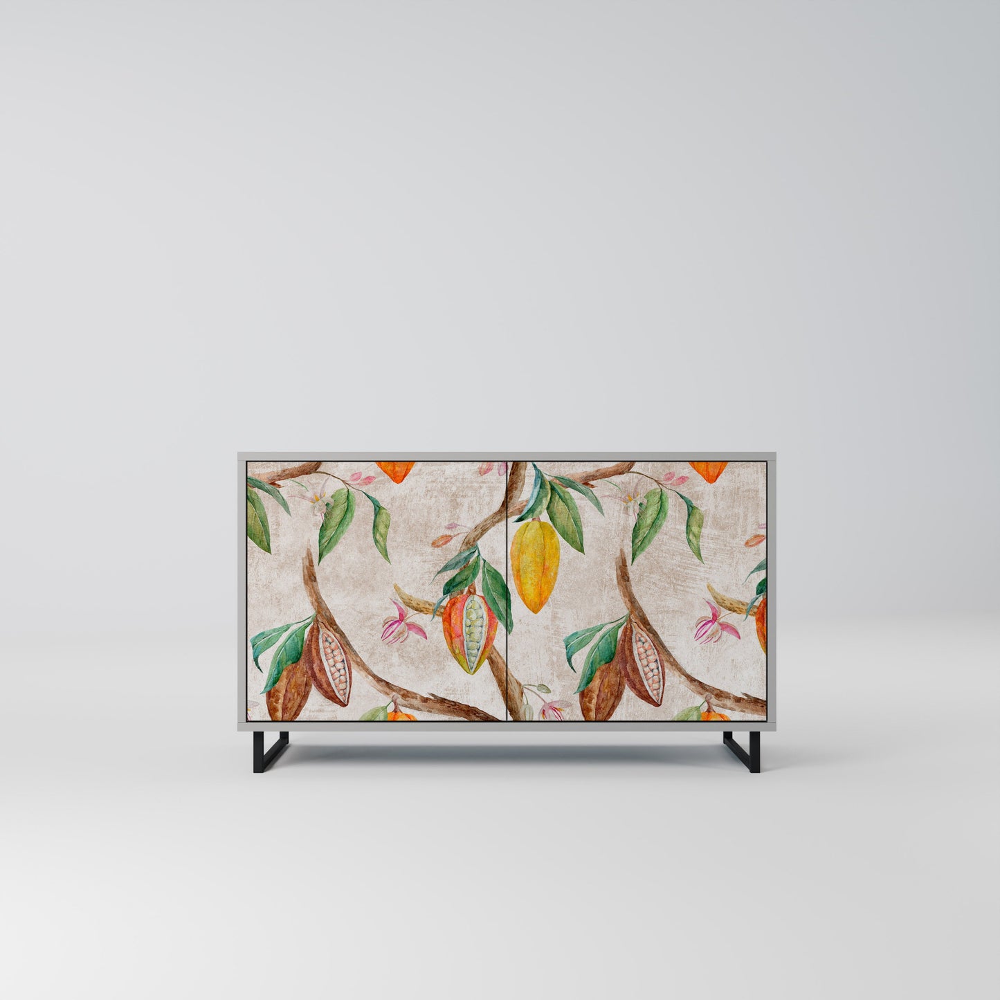 COCOA FRUITS 2-Door Sideboard in Grey Finish