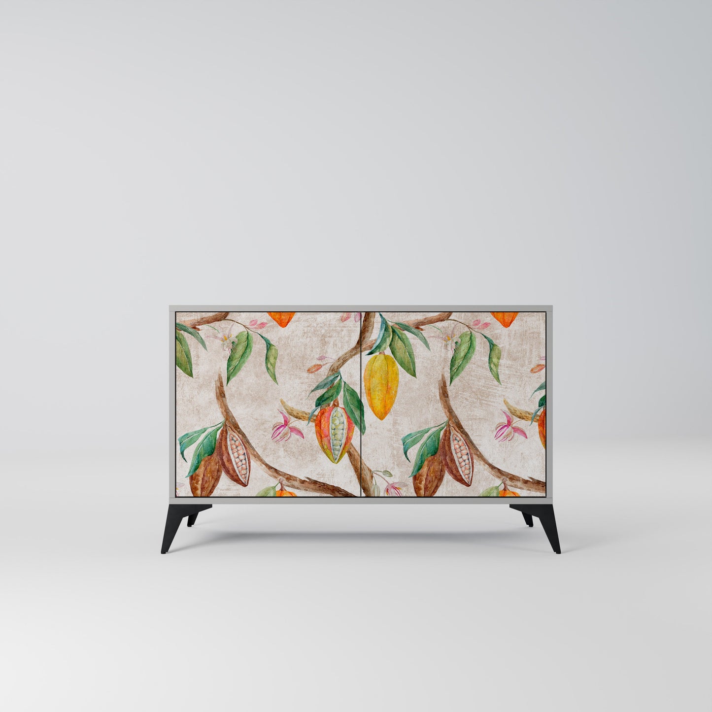 COCOA FRUITS 2-Door Sideboard in Grey Finish