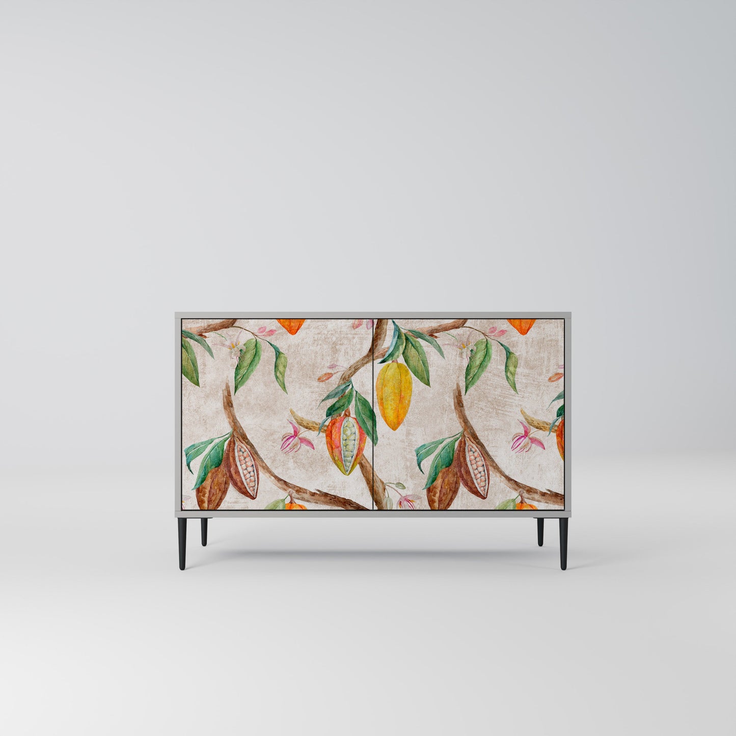COCOA FRUITS 2-Door Sideboard in Grey Finish