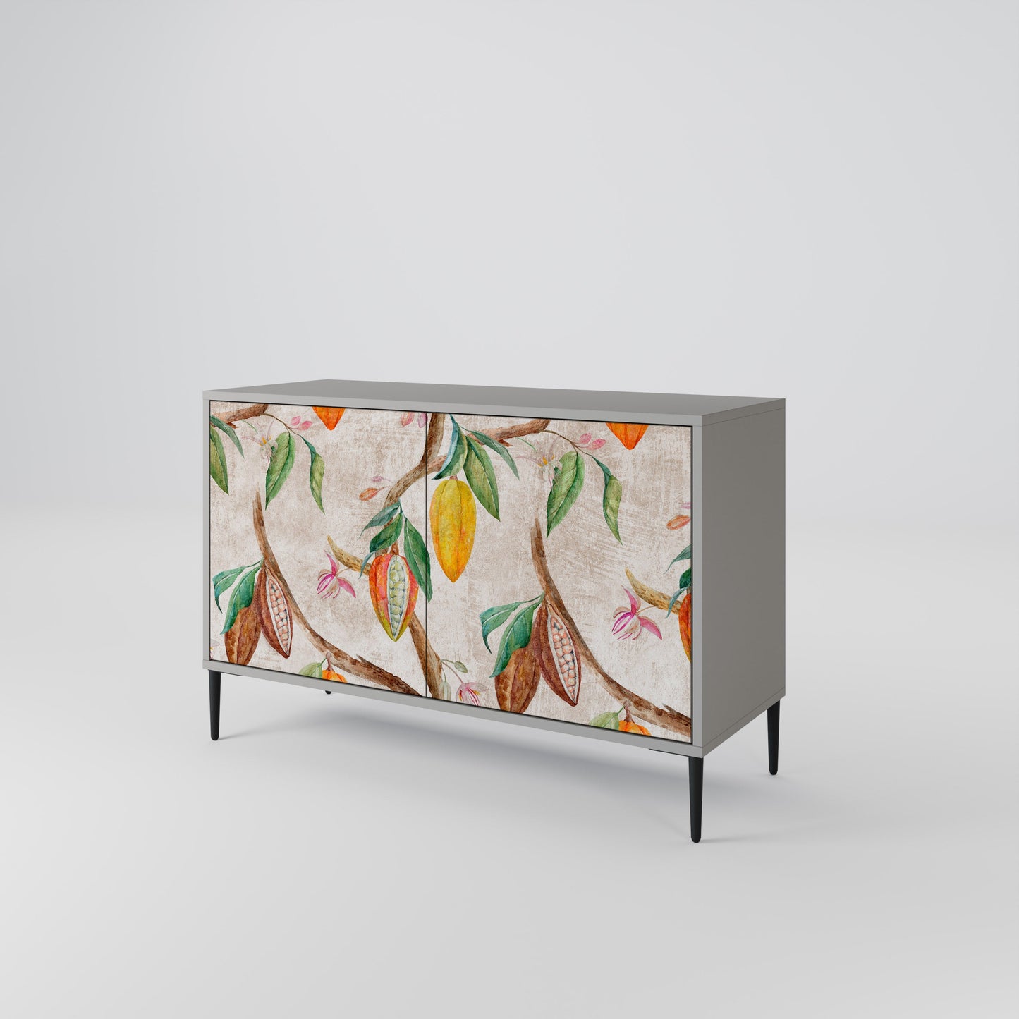 COCOA FRUITS 2-Door Sideboard in Grey Finish