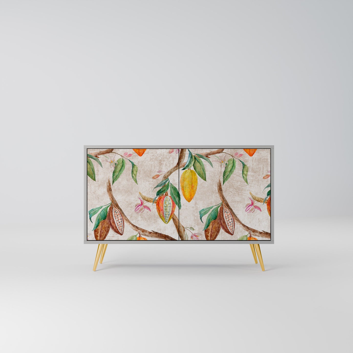 COCOA FRUITS 2-Door Sideboard in Grey Finish
