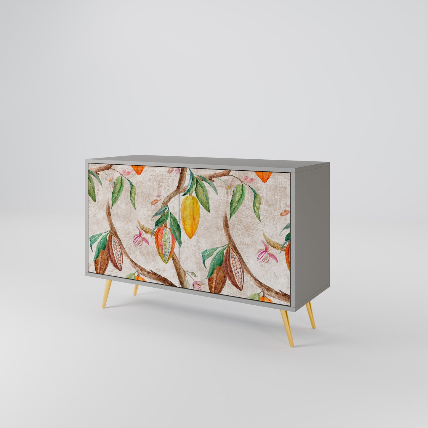 COCOA FRUITS 2-Door Sideboard in Grey Finish