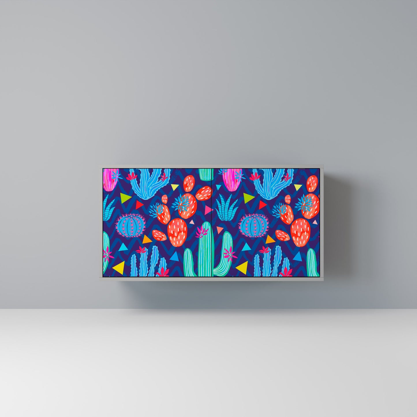 CACTUS VIBES 2-Door Sideboard in Grey Finish