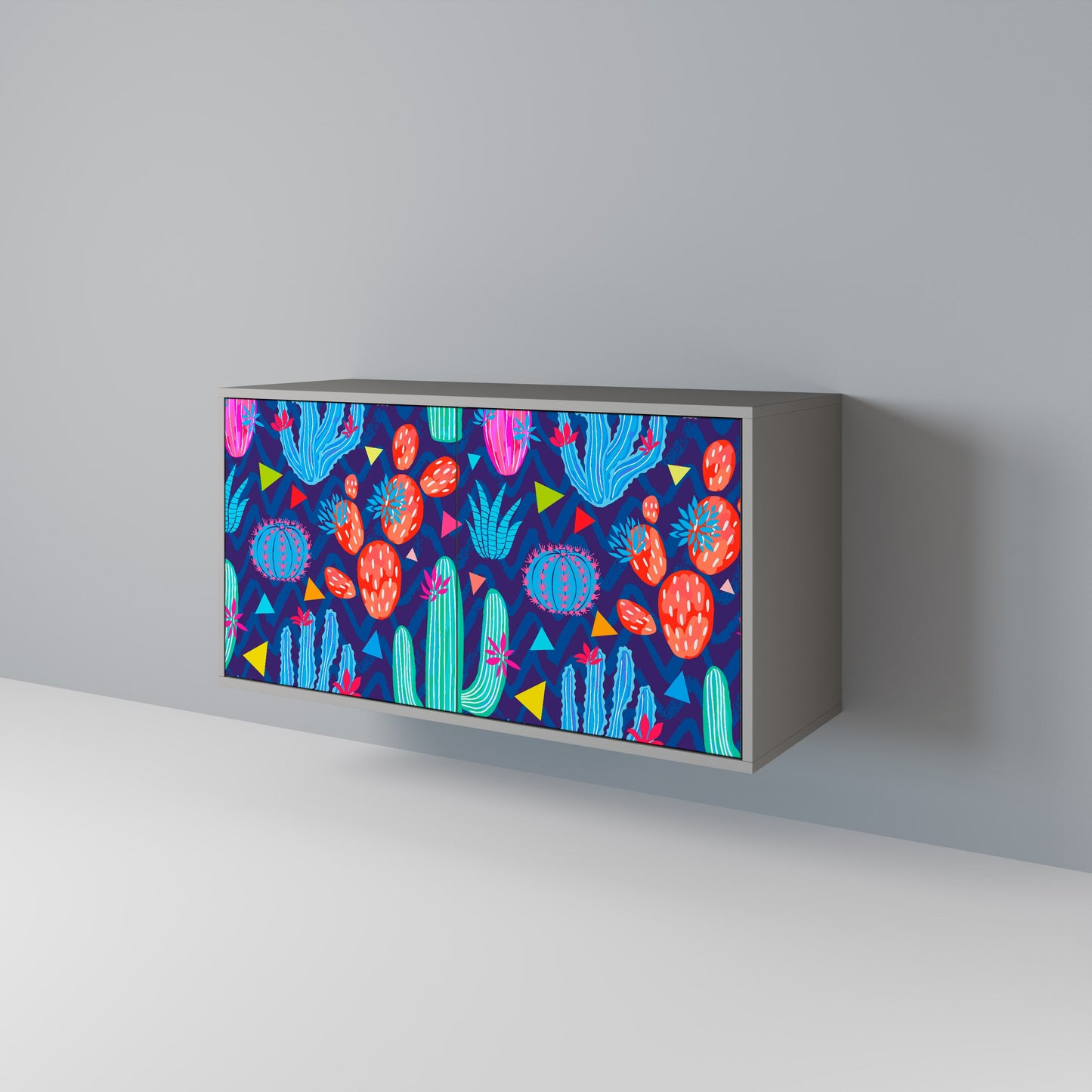 CACTUS VIBES 2-Door Sideboard in Grey Finish