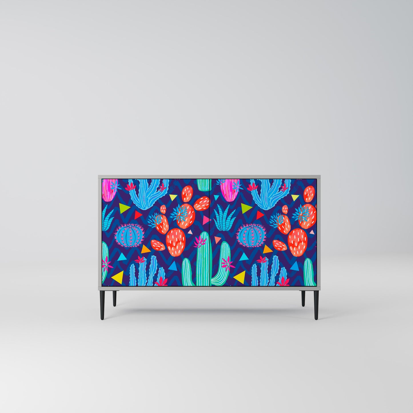 CACTUS VIBES 2-Door Sideboard in Grey Finish
