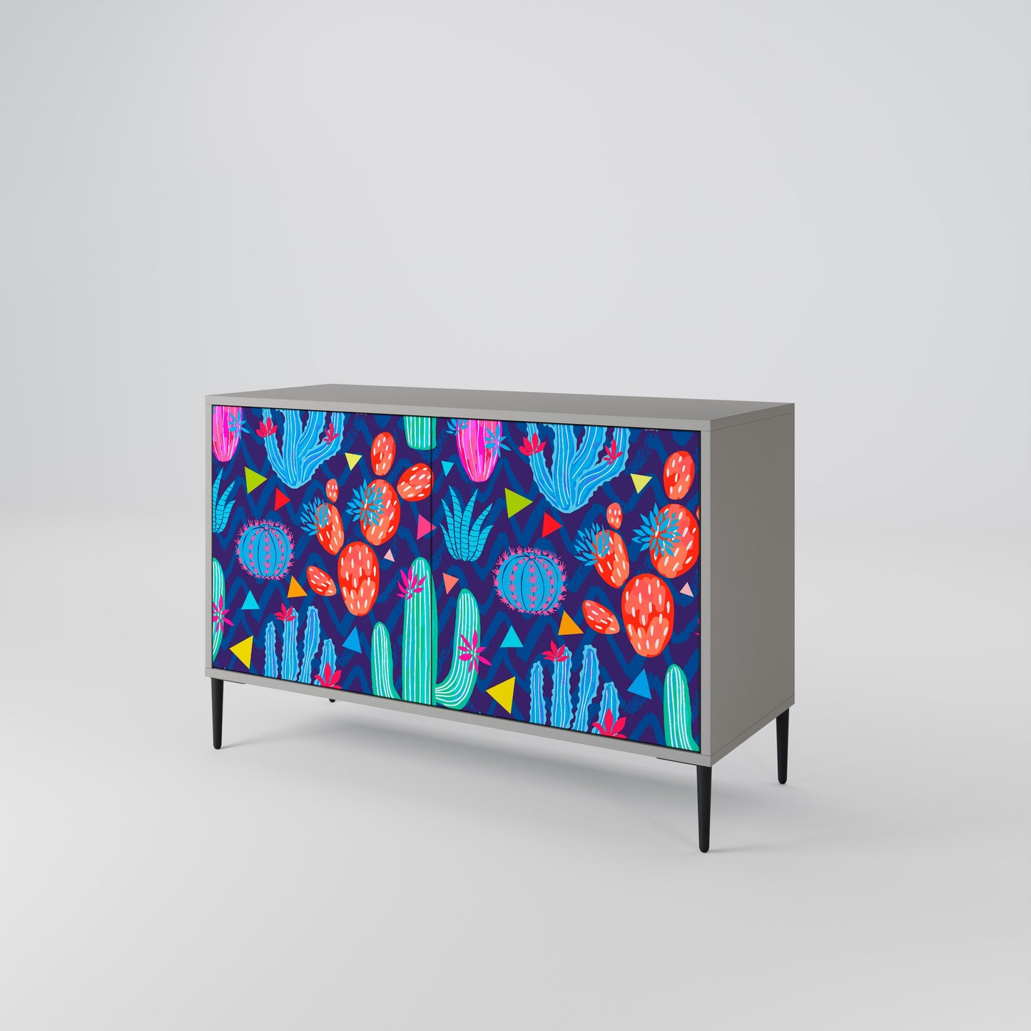CACTUS VIBES 2-Door Sideboard in Grey Finish