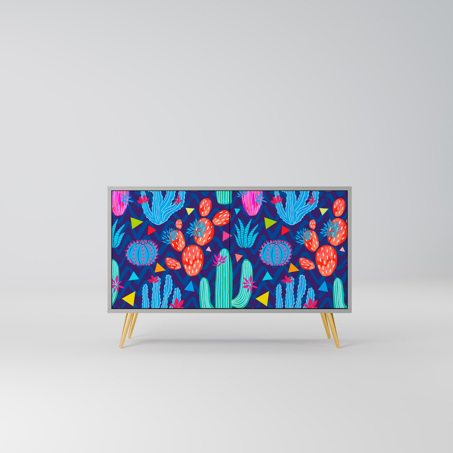 CACTUS VIBES 2-Door Sideboard in Grey Finish