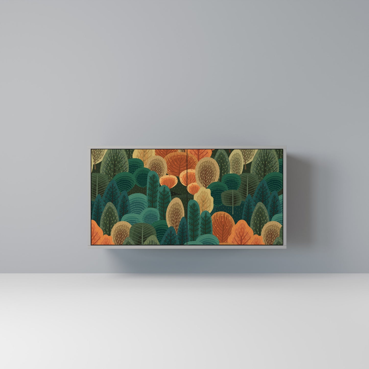 Credenza a 2 ante AUTUMN KALEIDOSCOPE in finitura grigia