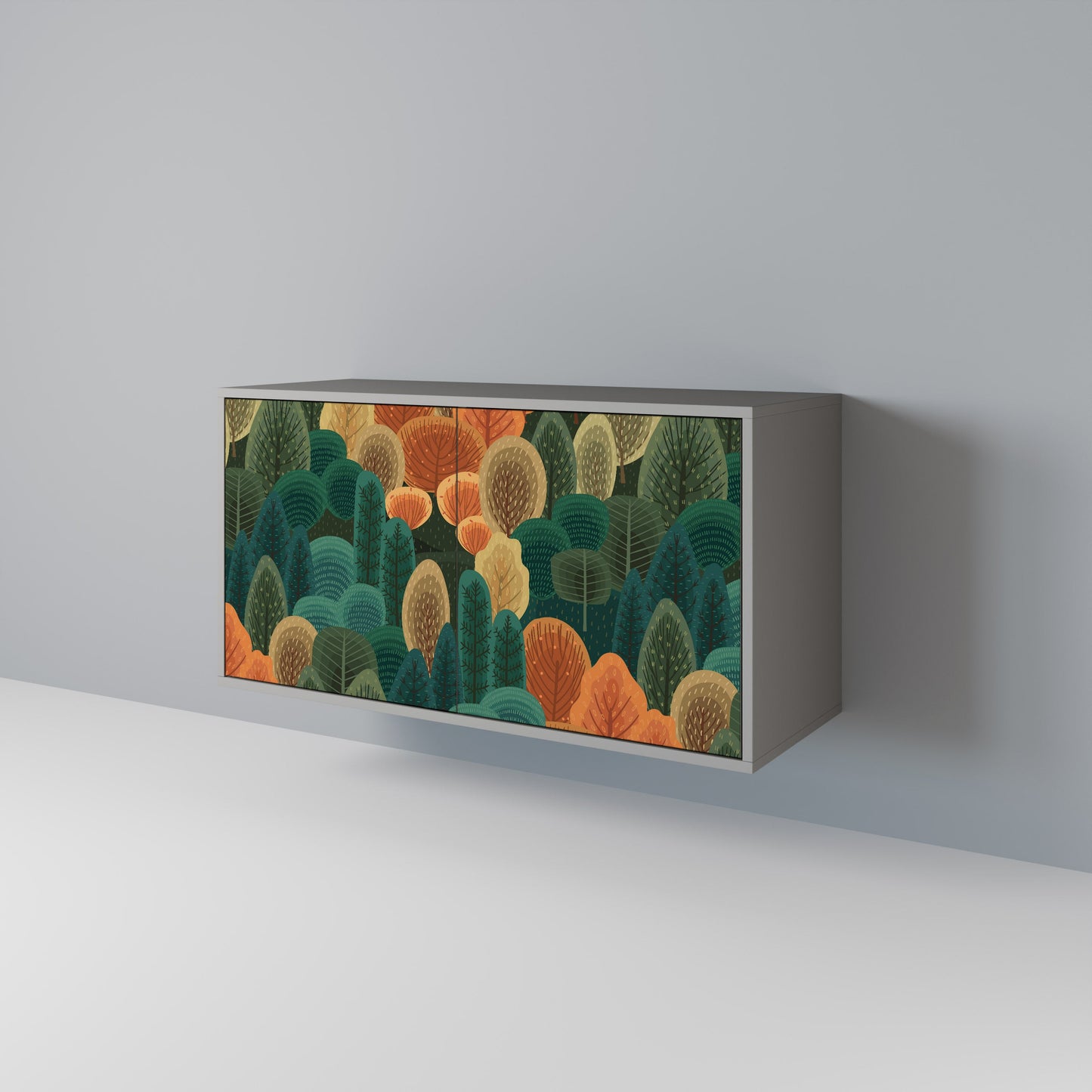 Credenza a 2 ante AUTUMN KALEIDOSCOPE in finitura grigia