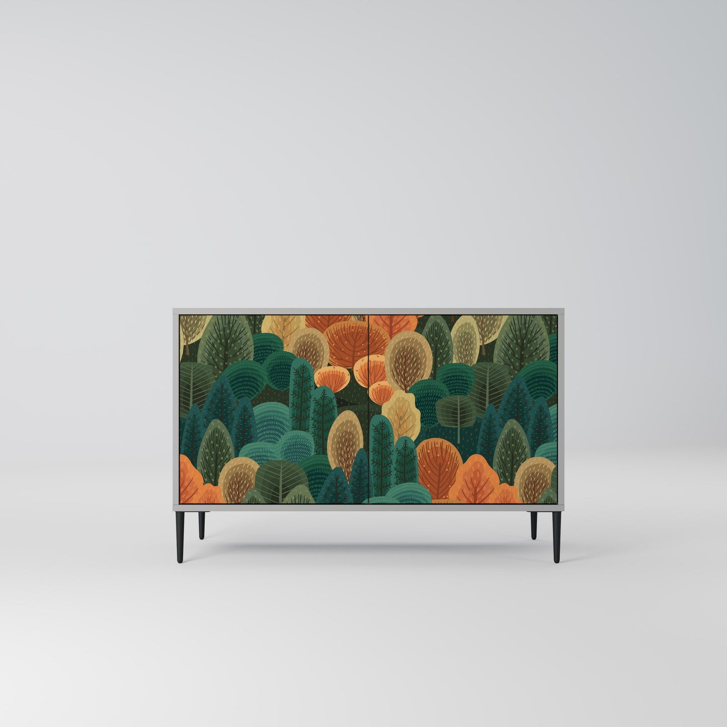 Credenza a 2 ante AUTUMN KALEIDOSCOPE in finitura grigia