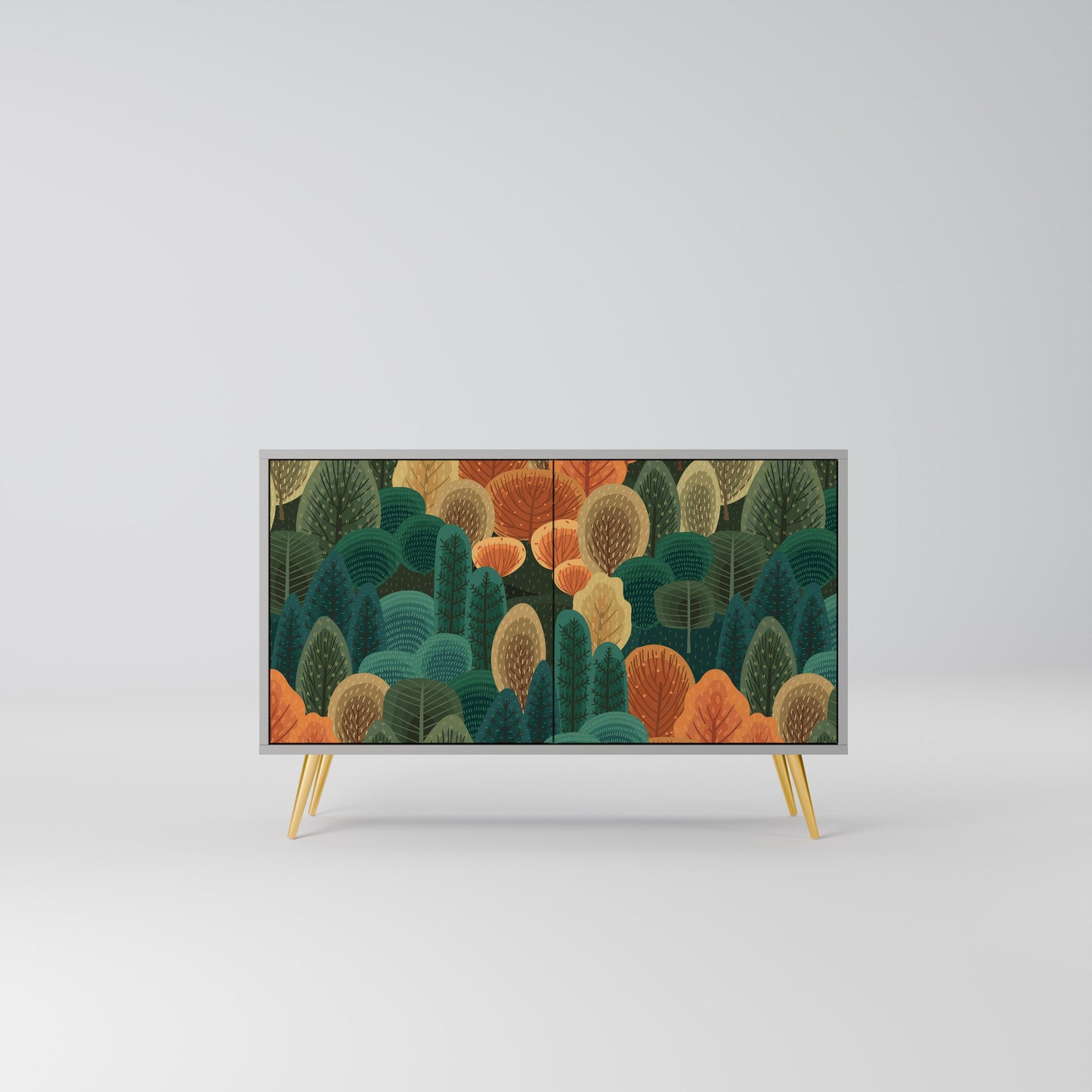 Credenza a 2 ante AUTUMN KALEIDOSCOPE in finitura grigia