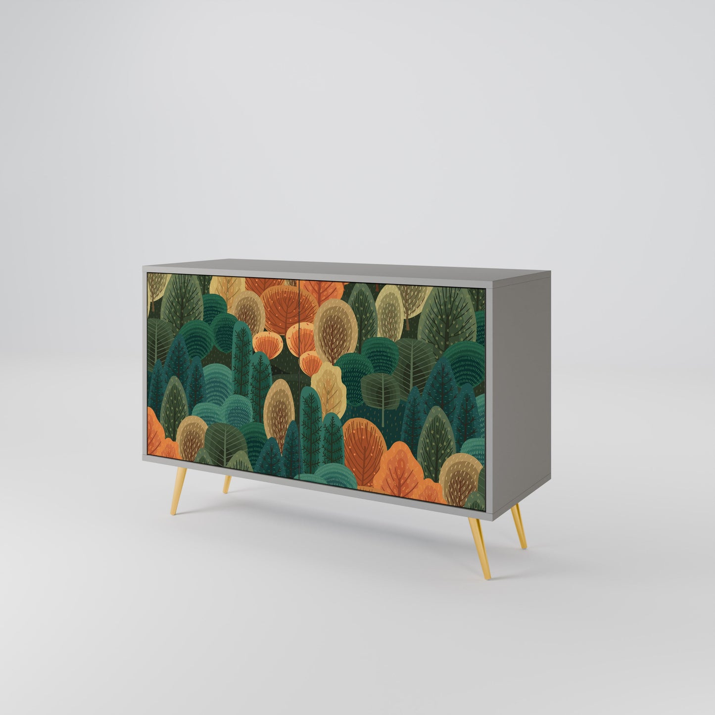 Credenza a 2 ante AUTUMN KALEIDOSCOPE in finitura grigia