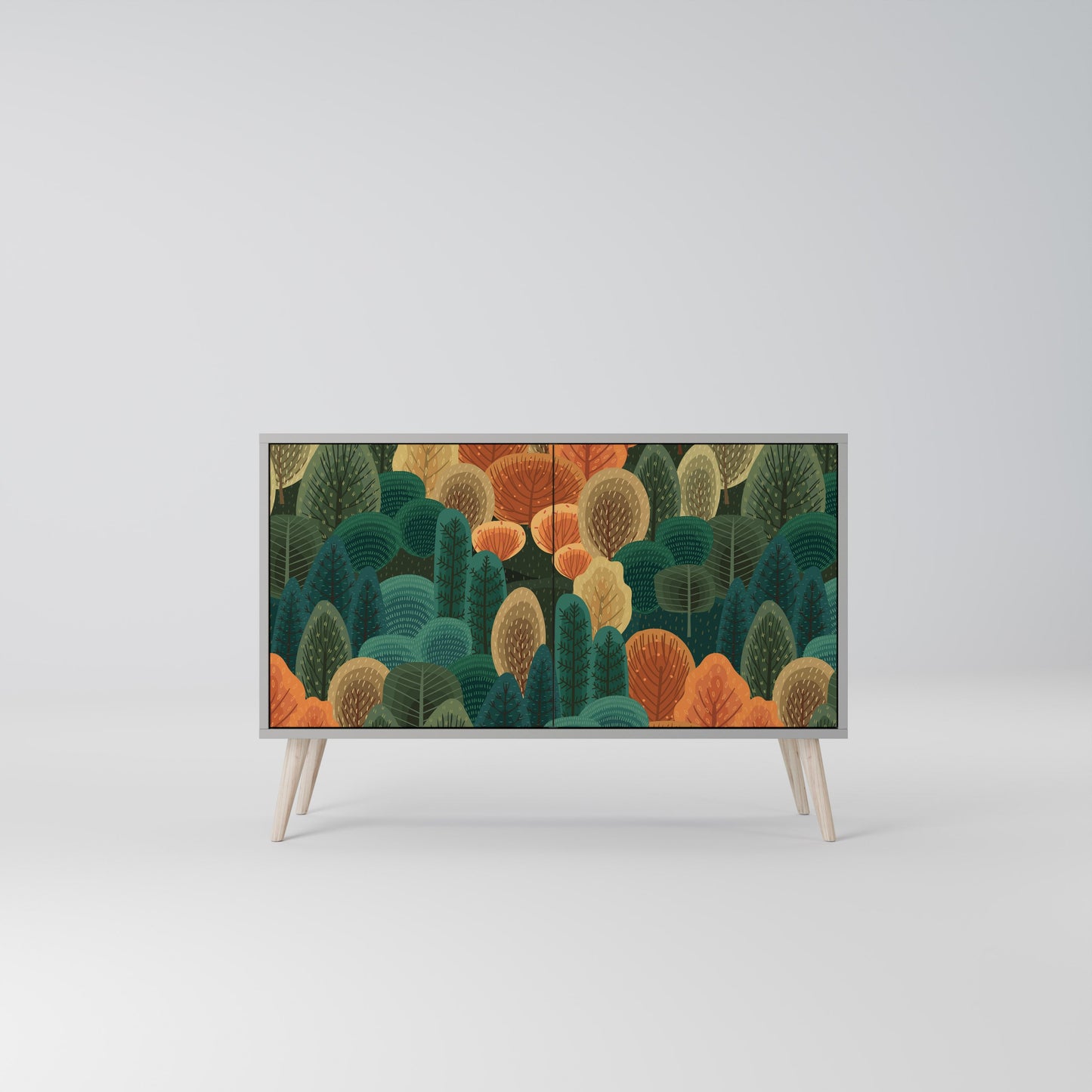 Credenza a 2 ante AUTUMN KALEIDOSCOPE in finitura grigia