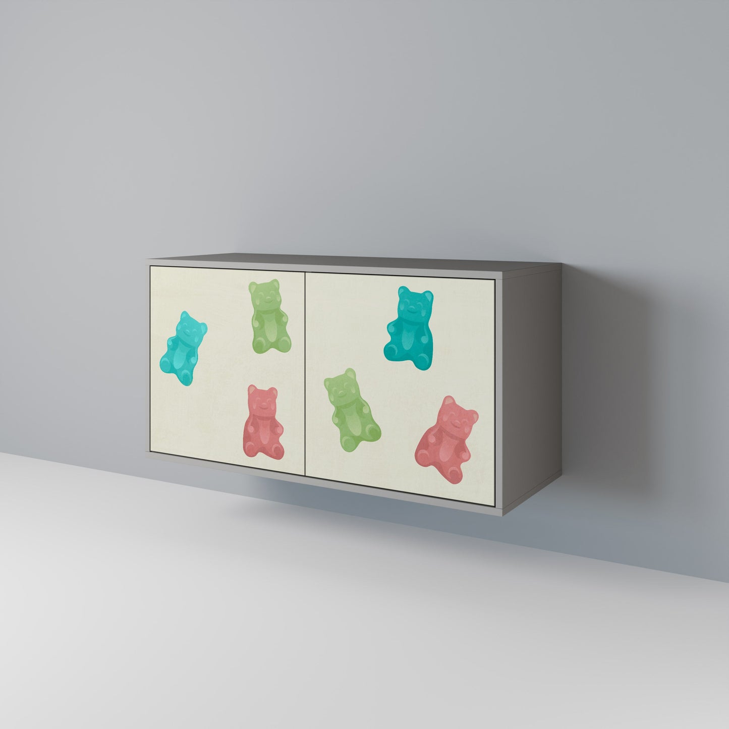 GUMMY BEARS 2-Door Sideboard in Grey Finish