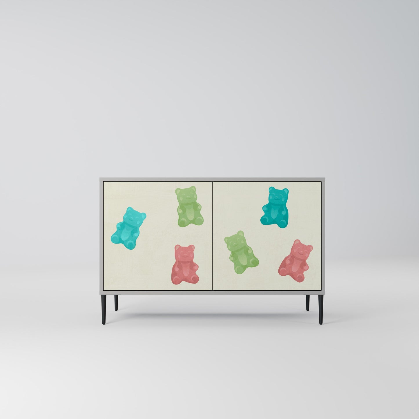 GUMMY BEARS 2-Door Sideboard in Grey Finish