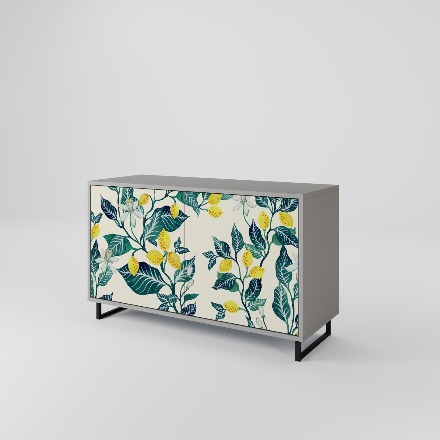LEMON TREE 2-Door Sideboard in Grey Finish