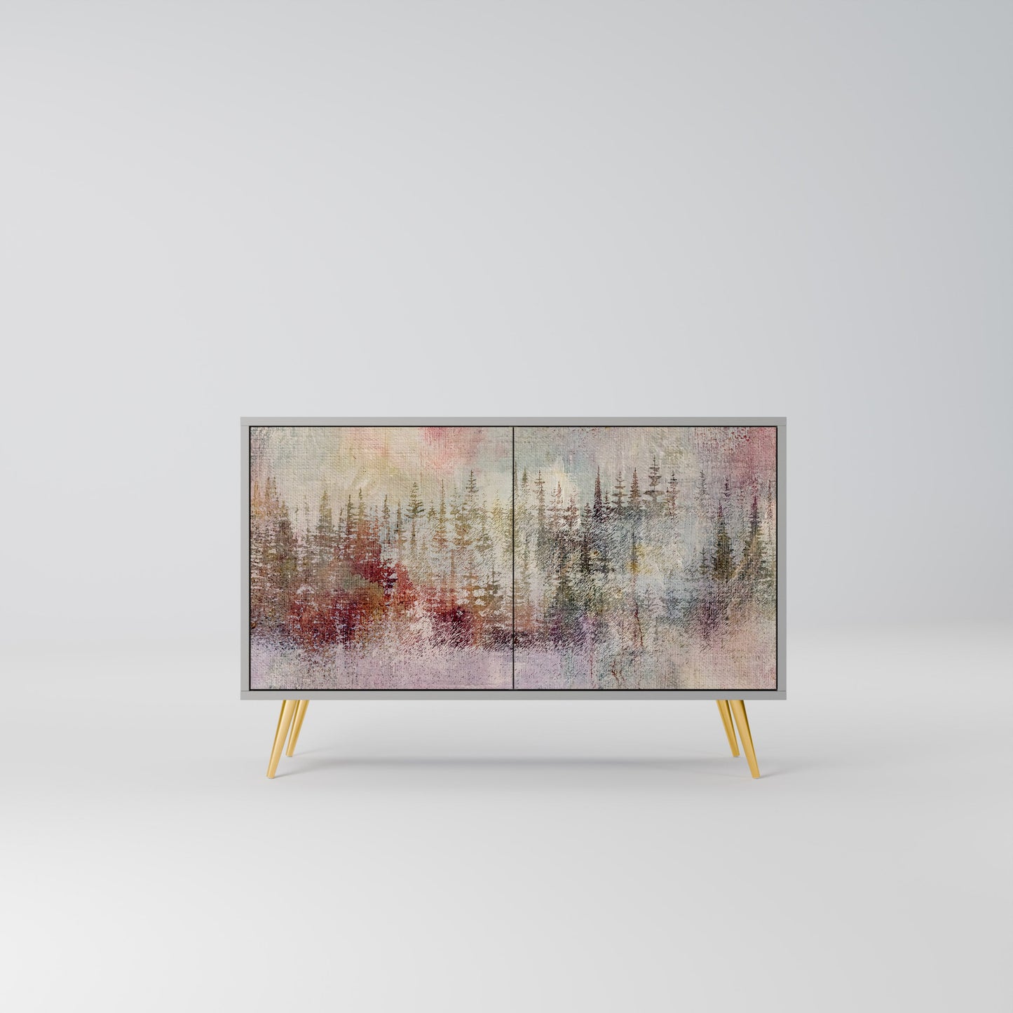 VEILED SUMMIT 2-Door Sideboard in Grey Finish