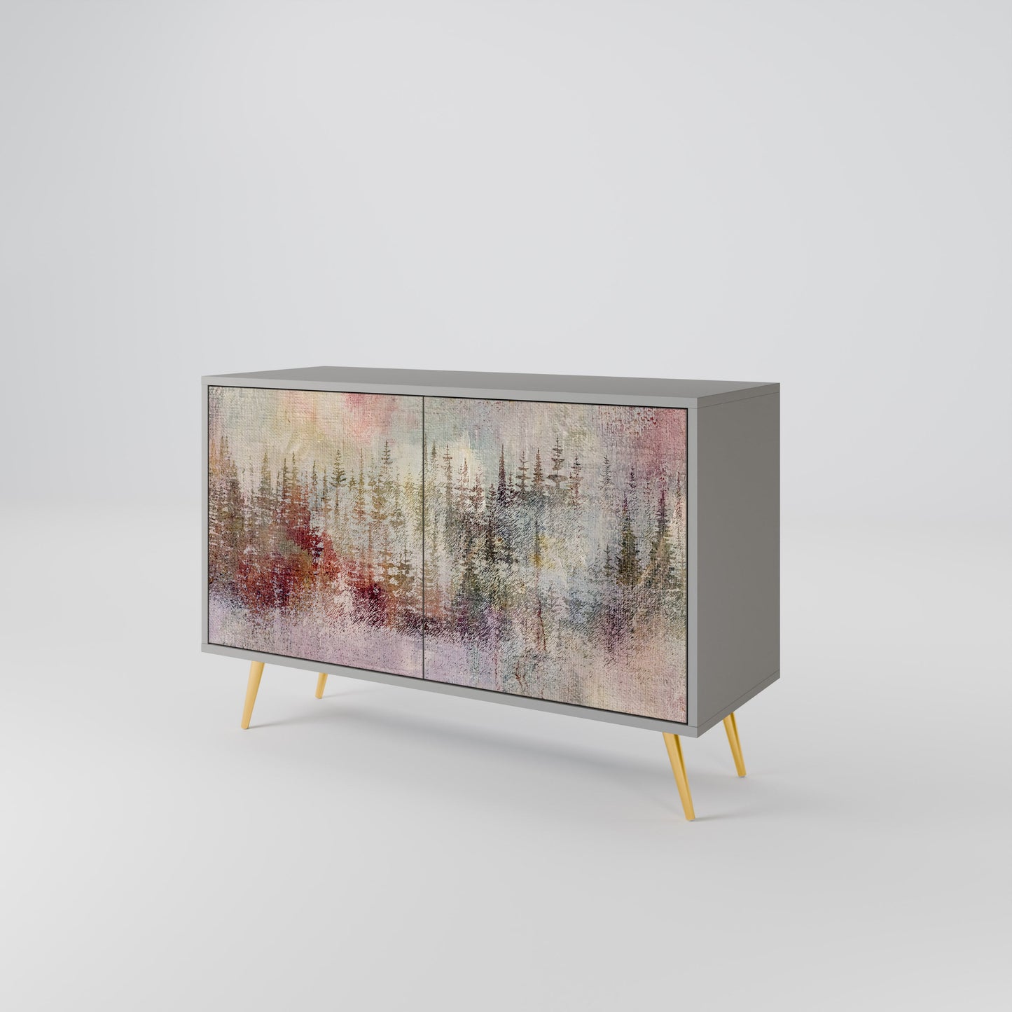 VEILED SUMMIT 2-Door Sideboard in Grey Finish