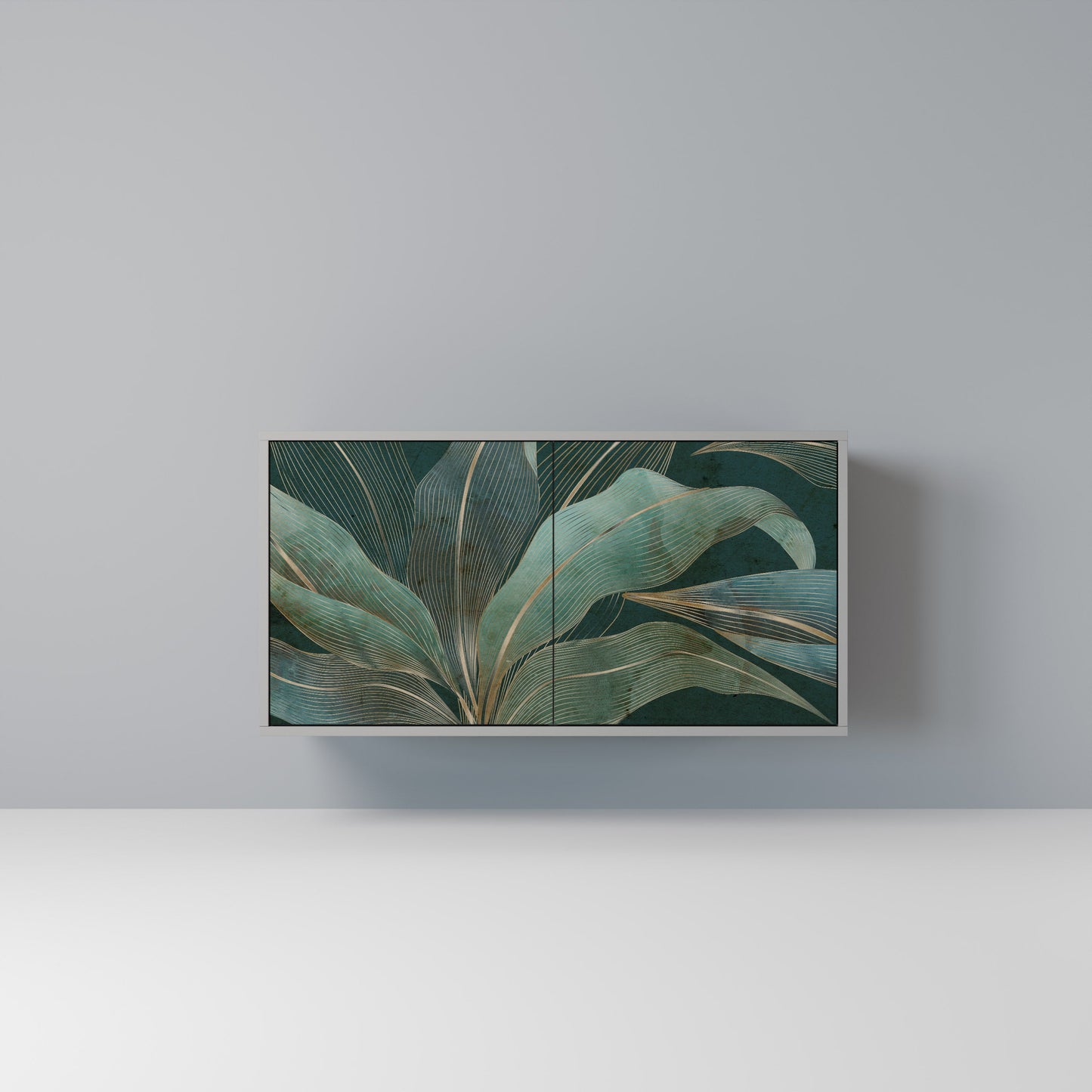 Credenza a 2 ante ROYAL GREEN in finitura grigia