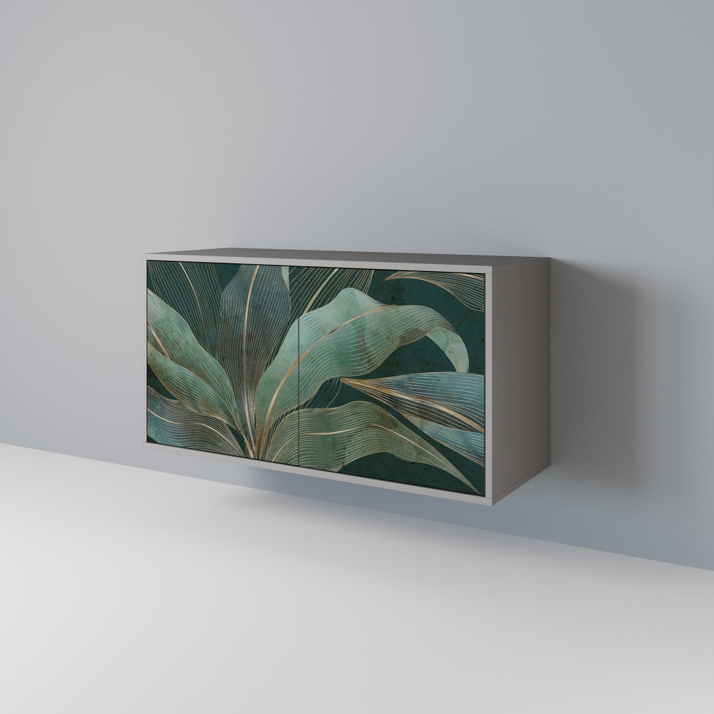 Credenza a 2 ante ROYAL GREEN in finitura grigia