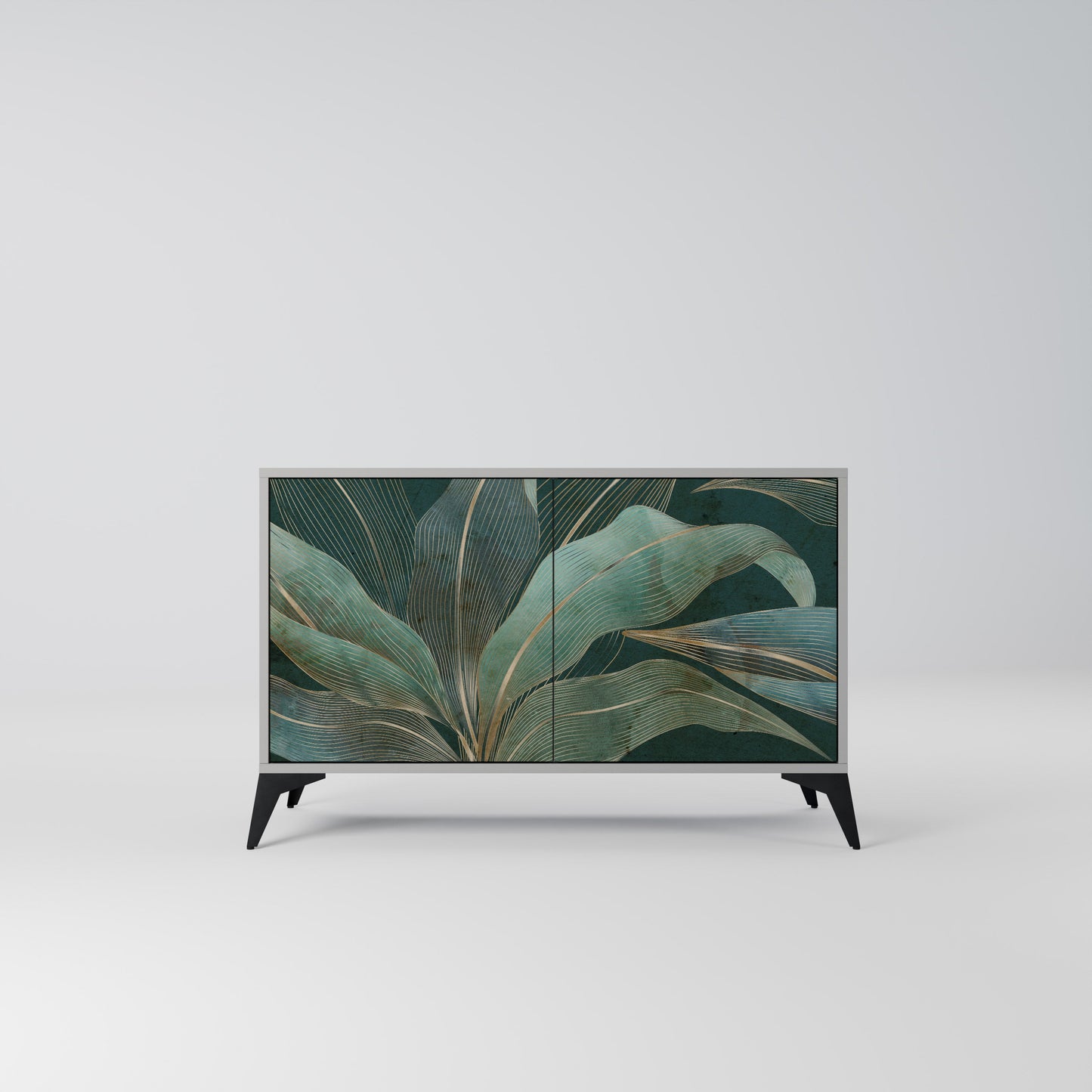 Credenza a 2 ante ROYAL GREEN in finitura grigia