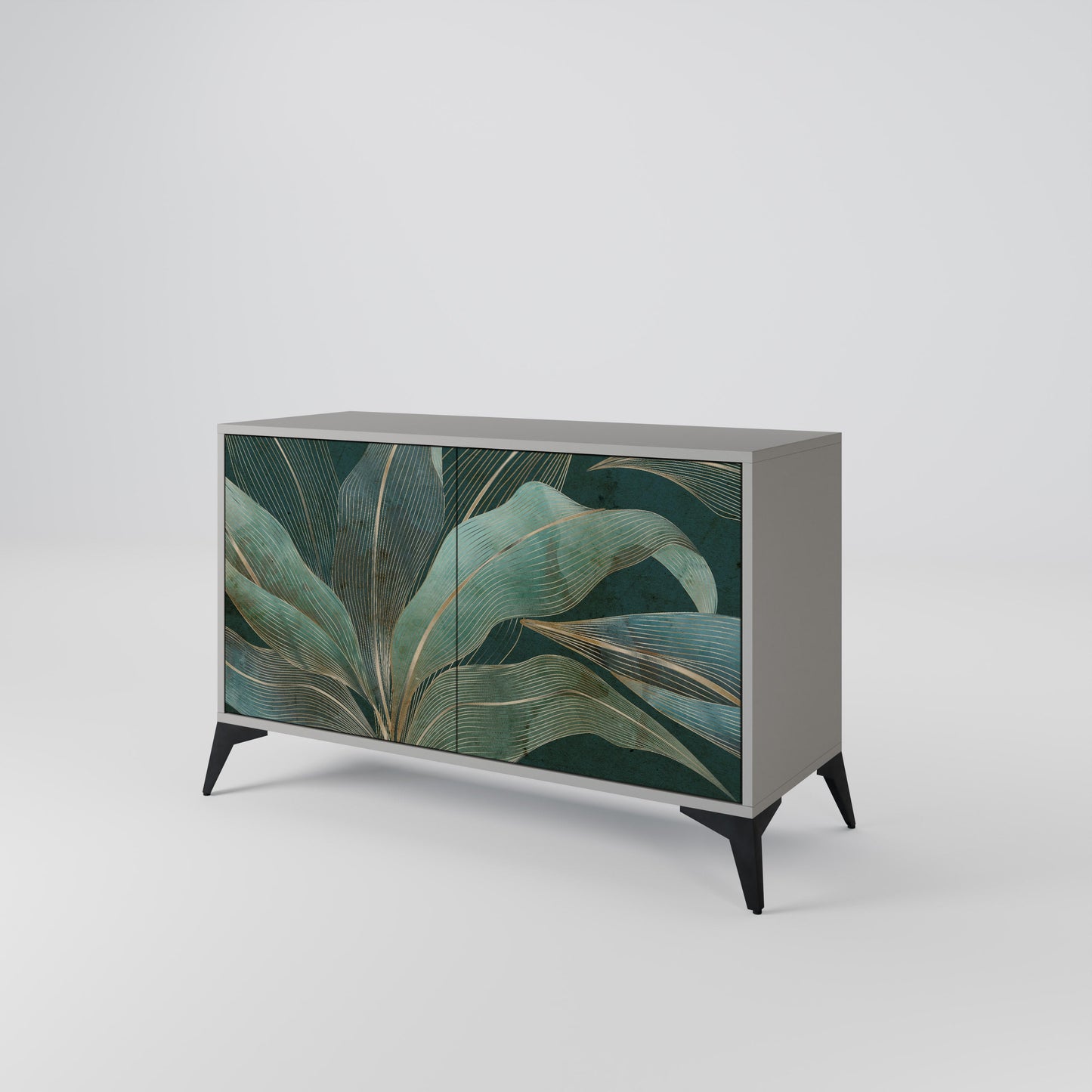 Credenza a 2 ante ROYAL GREEN in finitura grigia