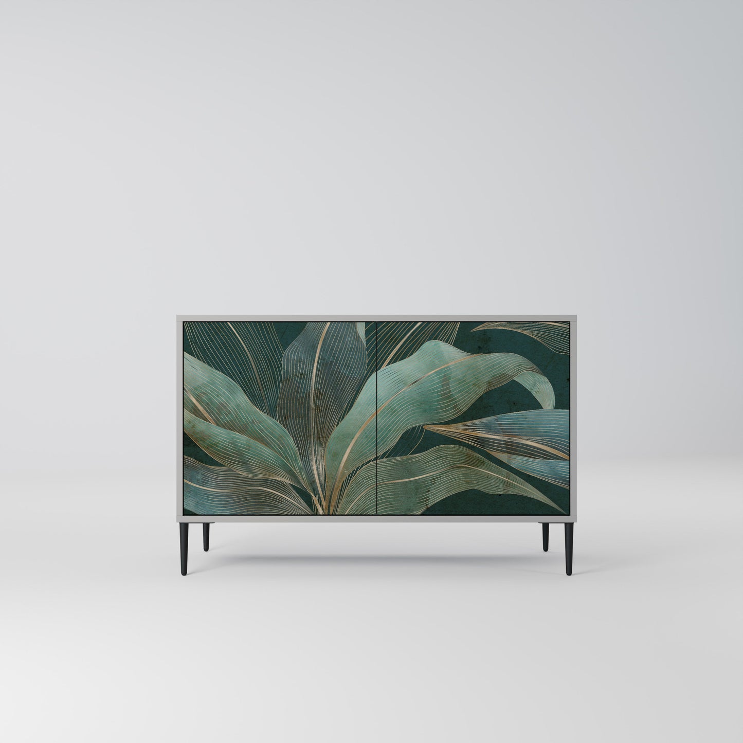 Credenza a 2 ante ROYAL GREEN in finitura grigia