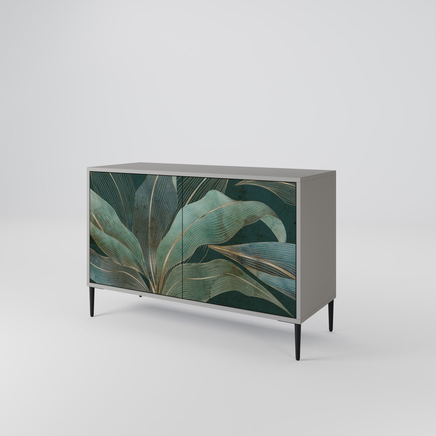 Credenza a 2 ante ROYAL GREEN in finitura grigia