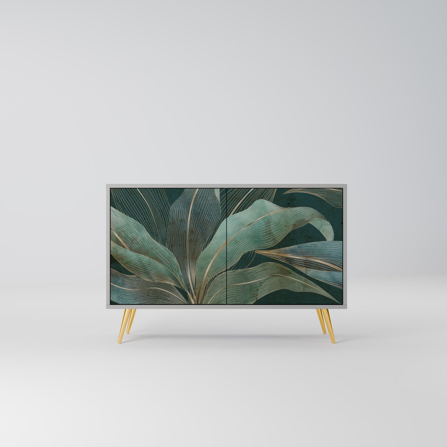 Credenza a 2 ante ROYAL GREEN in finitura grigia