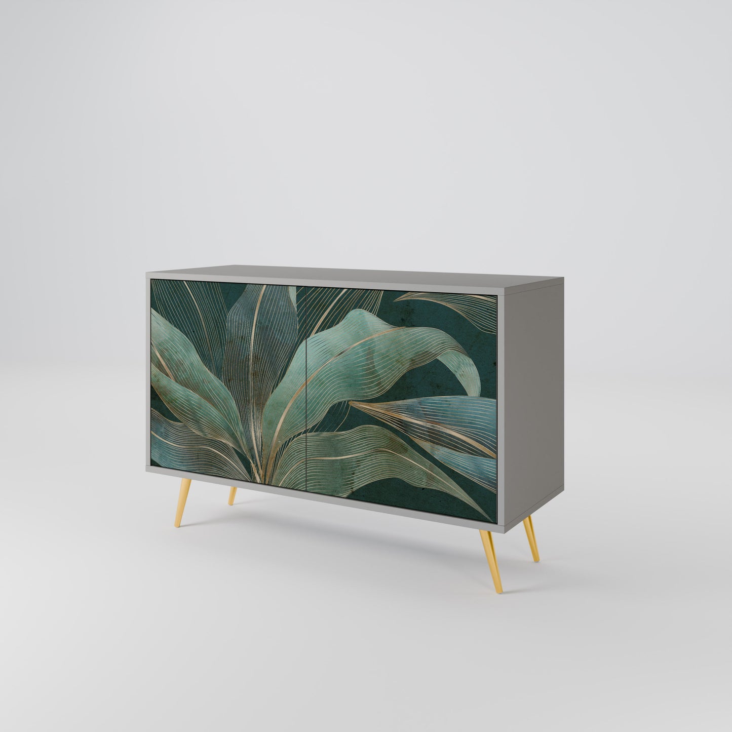 Credenza a 2 ante ROYAL GREEN in finitura grigia